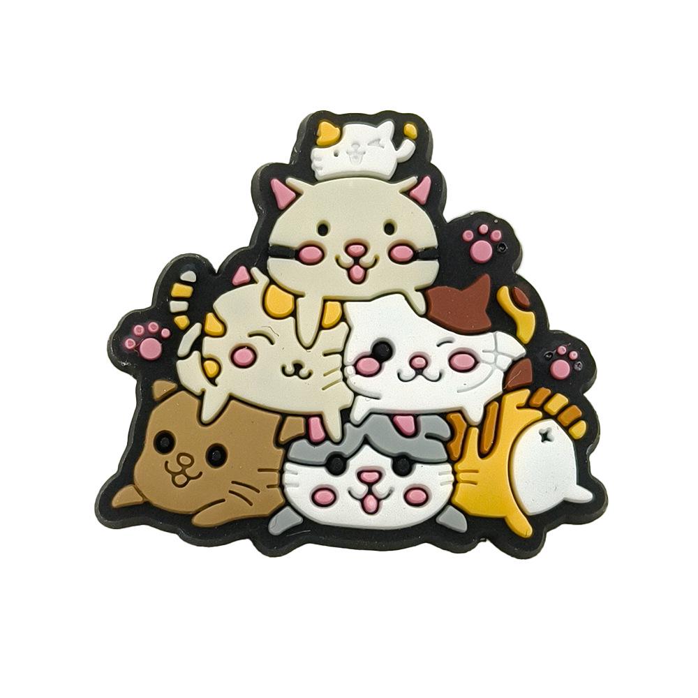 Cute Cartoon Cat Shoe Charms: Soft DIY Accessories for Garden Shoes