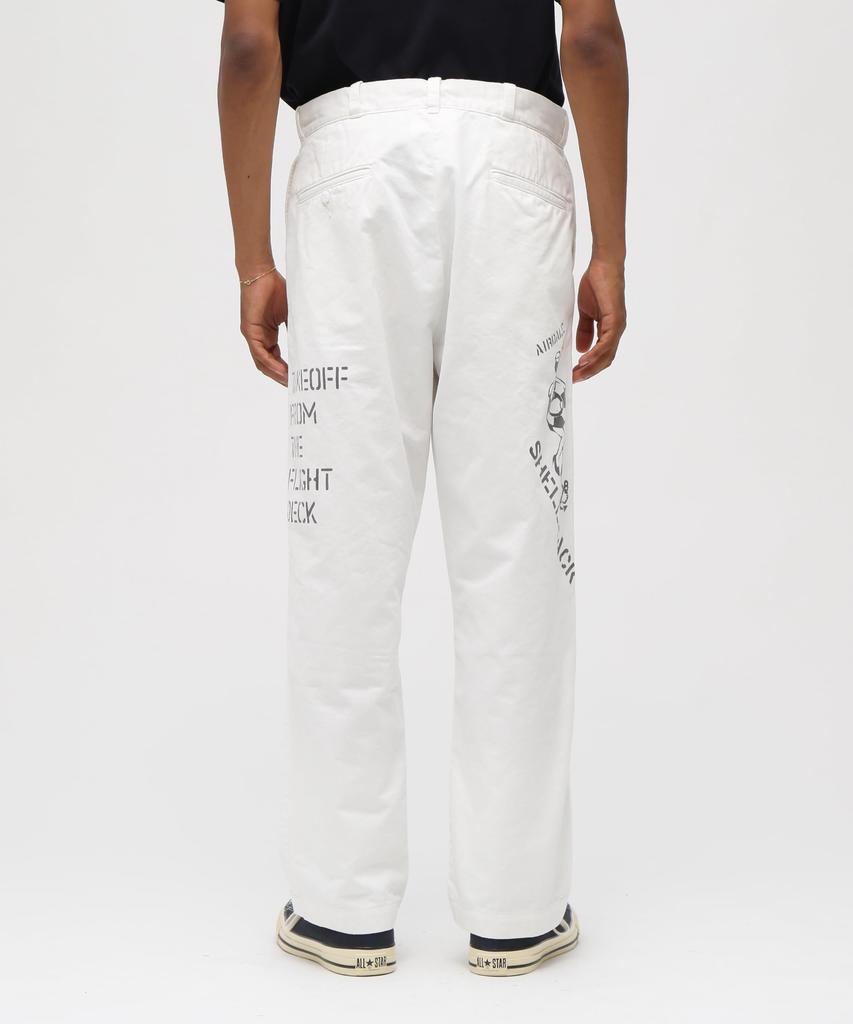 Avirex Aged Look Stencil Chino Pants/trousers/bottoms Men's Xl Size 033 Off White 783-6110012