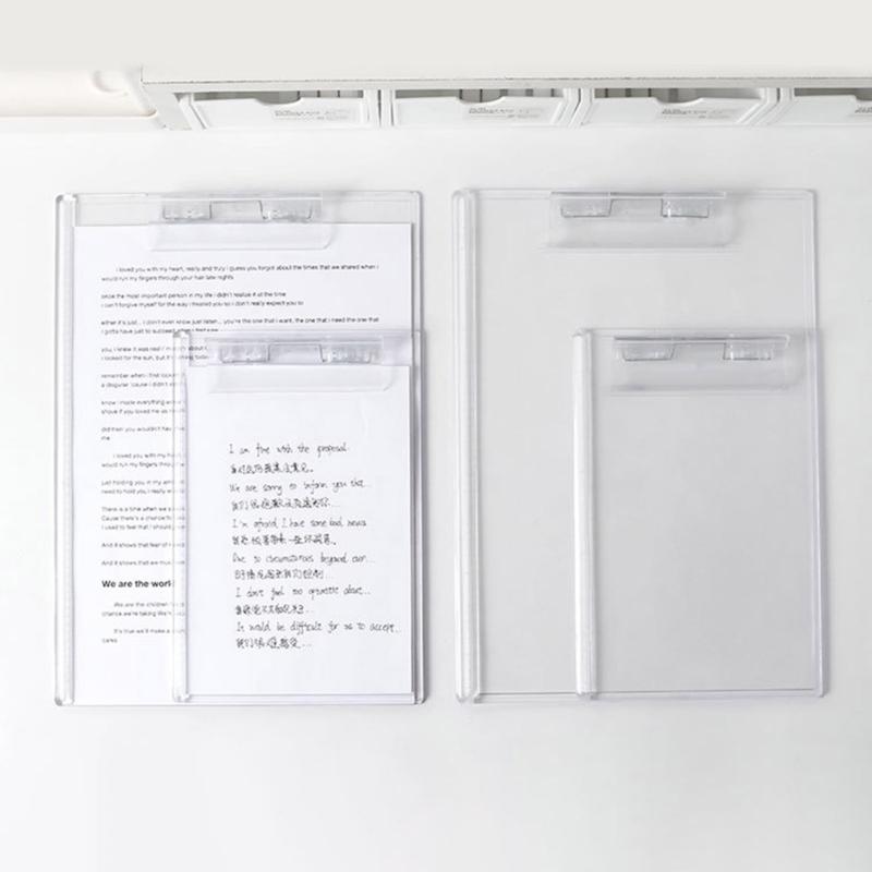 A5 Acrylic Clipboards, A4 Size Clipboard Folder for Form Document, Office School