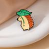 Creative Cartoon Metal Badge Cute Little Hedgehog Brooch Clothing Accessories Pin Hedgehog Cartoon Decoration Medal