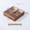 ZISIZ Chinese Style Bamboo Divided Dried Fruit Box