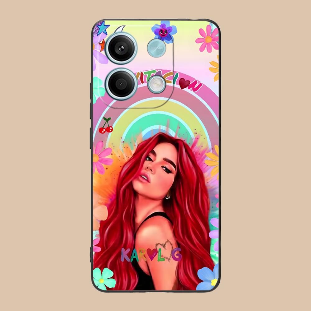 Karol G Latino Mobile Cell Phone Case for Xiaomi 15 14 13 12 Mi 11 T Ultra Lite Pro S X 5G Colorful Printing Cover Pretty Cover
