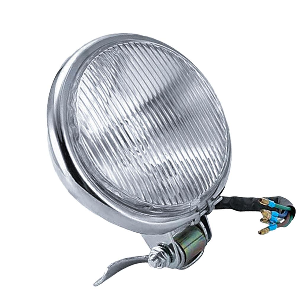 Motorcycle Headlight High Brightness Waterproofing Thickened Metal Shell Retro Motorcycle Front Lamp Electroplated and