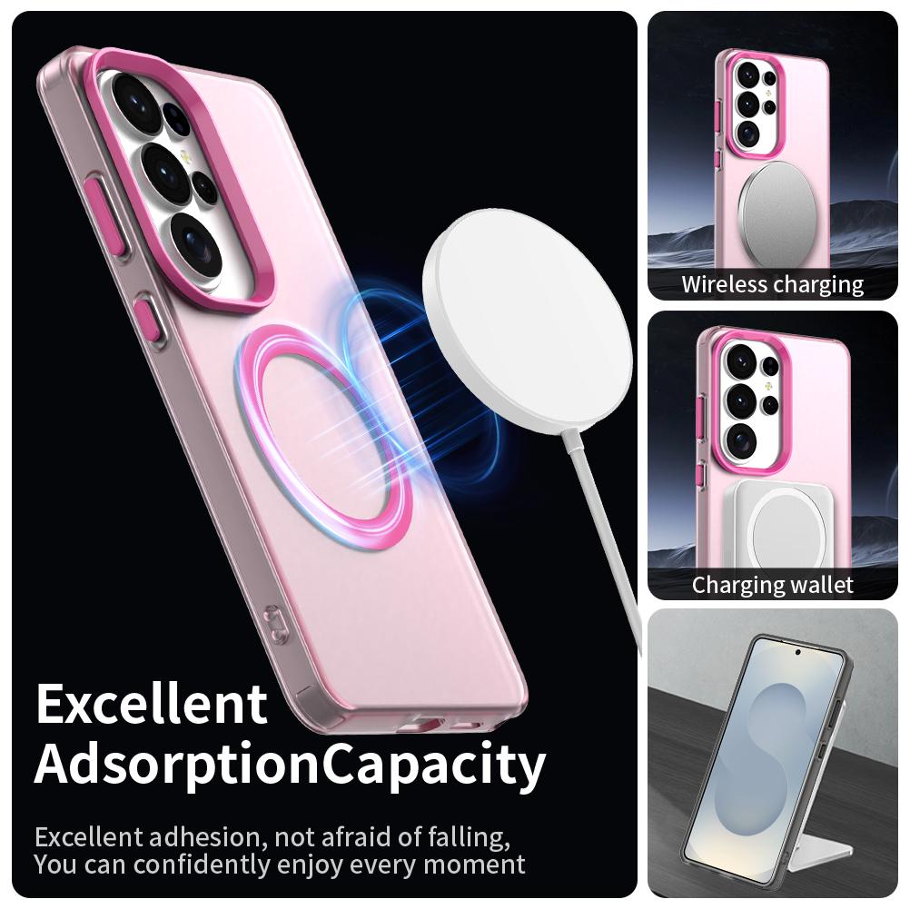 Matte Candy Color Case for Samsung Galaxy S26 Ultra S25 S24 Plus S23 FE A55 A56 A16 A35 A15 A17 Magnetic Soft Shockproof Cover