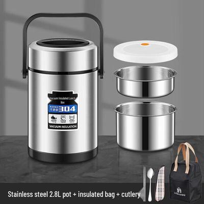 Large Capacity 304 Stainless Steel Insulated Lunch Box