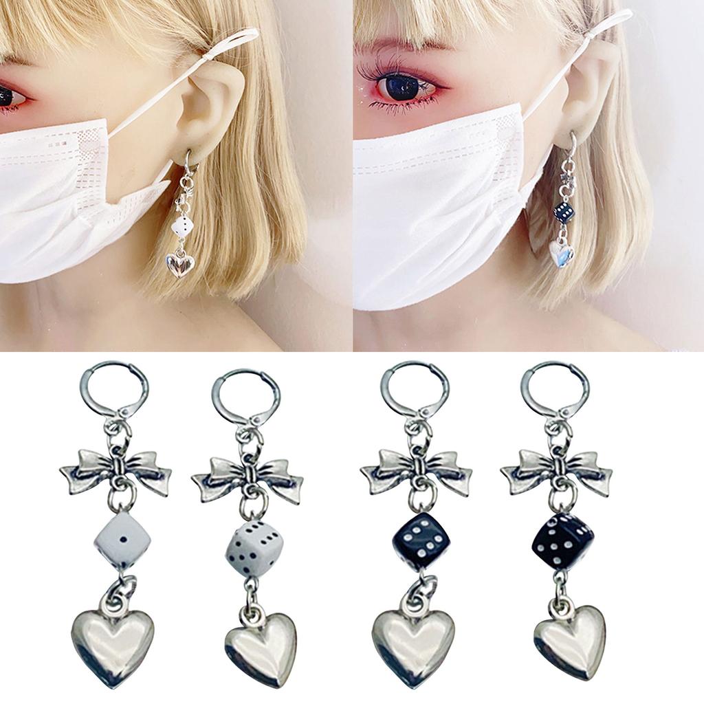 Fashionable Dice Earrings Charm Trendy Ear Pendant Ornament Modern Dice Earrings for the Fashion Forward Crowd
