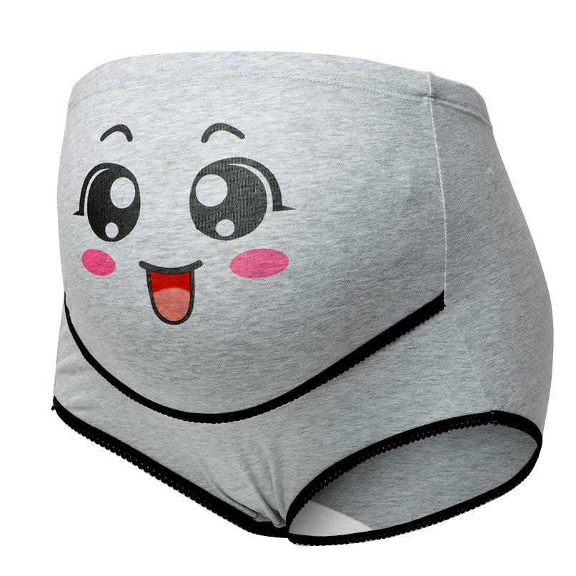 Verstellbare Baumwoll-Umstandsslip mit hohem Bund und Bauchstütze