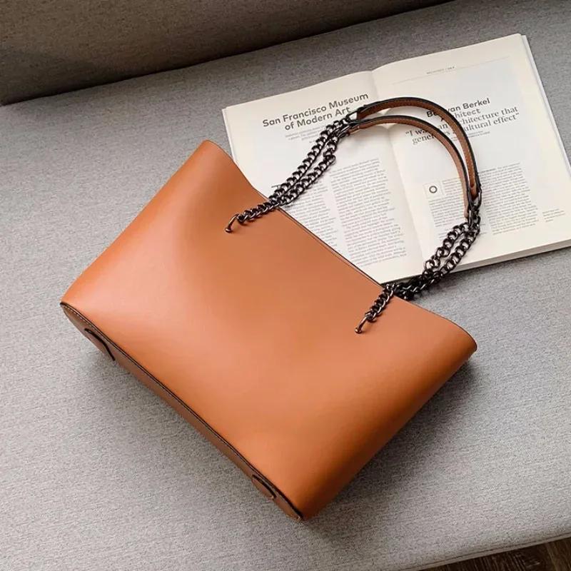 Monochromatic PU Shoulder Bag for Women Versatile Bag Minimalist Design Large Capacity Elegant and High Quality Leisure New