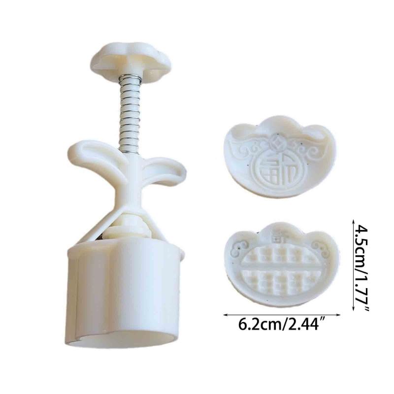 Gold Ingot Shape Mooncake Press Mold Cookie Stamps Chinese MidAutumn Moon Cake Makers Decoration Tool for DIY Cookie