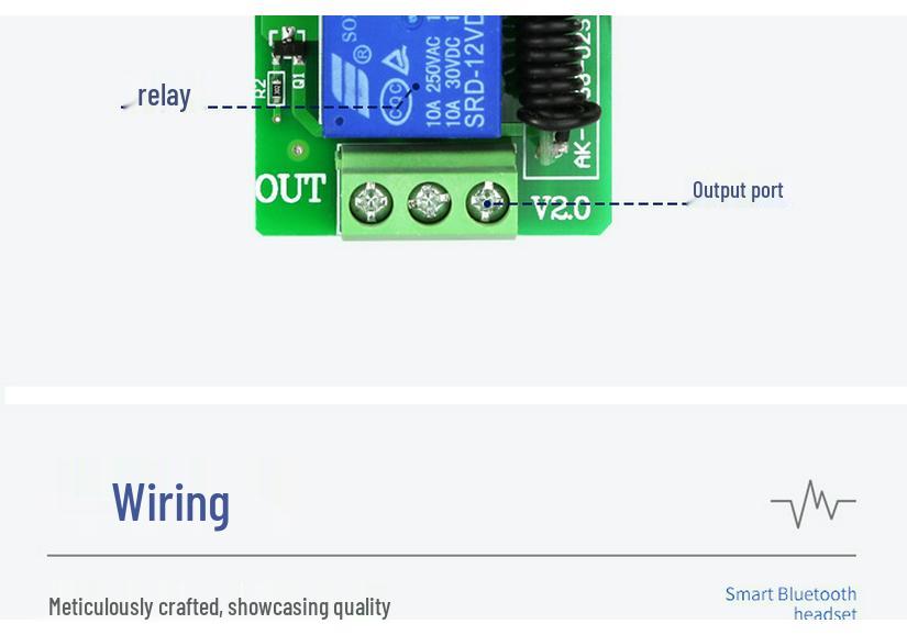 12V DC Single Channel Access Controller with Round Remote Button