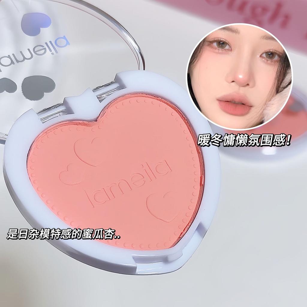 Lameila Single Color Heart Blush Palette Matte Flattering For Olive Skin