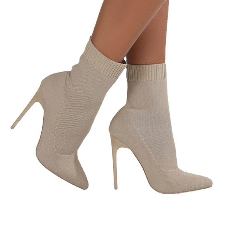 Women Stretch Boots Sexy Sock Boots High Heels Fashion Shoes for Women Spring Autumn Designer Ankle Boots Female Shoes Zapatos