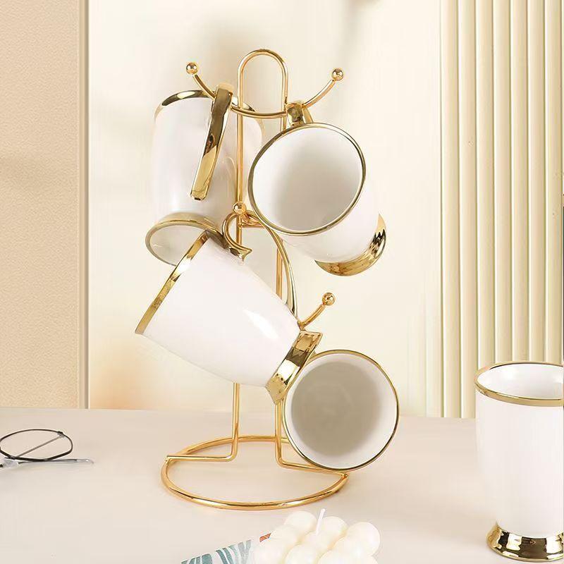 Phnom Penh White Coffee Couple Cup,280ML Light Luxury Mug European Creative Personality Trend Bone China Mugs Ceramic Drinkware