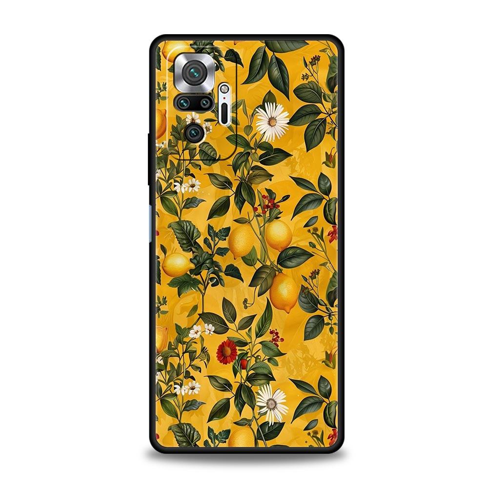 Abstract Plants Flower Phone Case Cover for Redmi 14C 10C Note 15 14 13 12 10 11 K40 Pro Plus 5G Soft TPU Shockproof Shell Funda