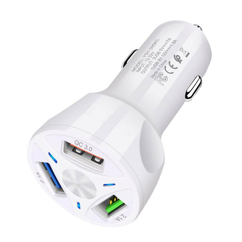4 Ports Usb Car Charger 48w Quick 15a Fast Charging For Iphone Xiaomi Mi 10 Huawei Mate 40 Mobile Phone Charger Adapter In Car