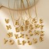 CARLIDANA Inspire Jewelry Stainless Steel Bubble Letter Snake Chain Necklace Gold Plated Fashion Gifts Custom Women Jewelry