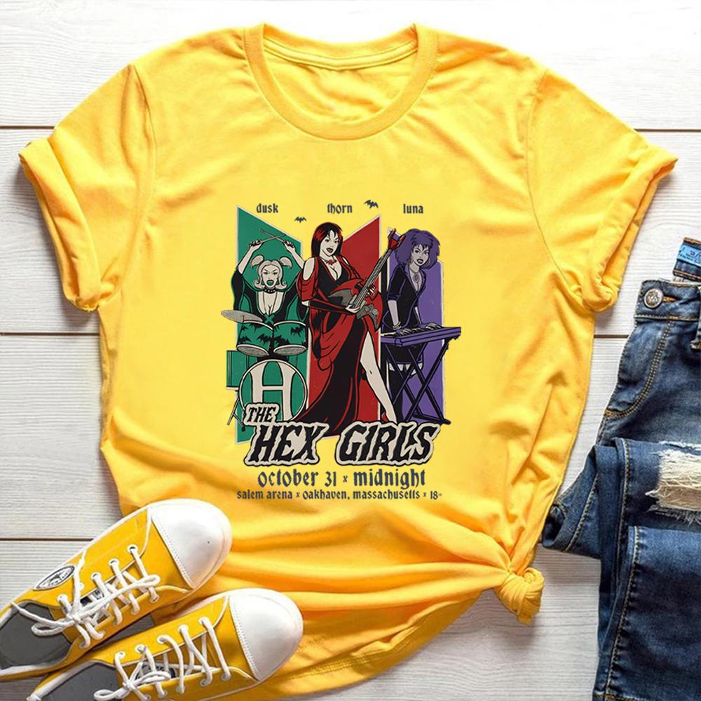 The Hex Girls Tour T-Shirt Hex Girls Concert Shirt Retro Halloween Shirts Hex Girls Rock Band Tee Rocker Mama Short Sleeves Tops