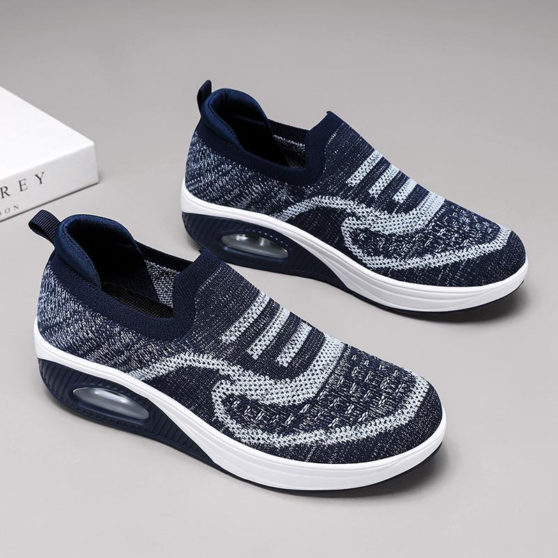 Women Slip on Walking Shoes Women Black Pink Blue Grey Sneakers Elevator Platform Socks Shoes Women's Orthopedic Casual Shoes Plus Size 42 43