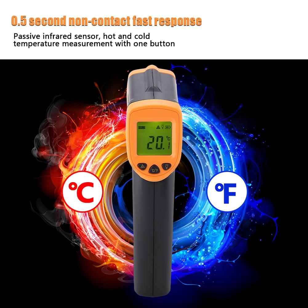 SMART SENSOR AR320 No Contact LCD Display Laser Digital Infrared Thermometer  32 Celsius  380 Celsius