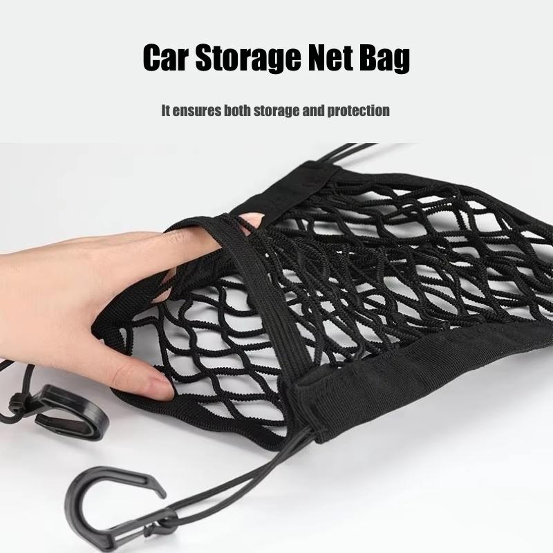 Motorcycle Cargo Net High Elastic For Helmet Luggage Mesh Net Auto Storage Rubber Band Sorting Car Storage Net Bag Child Safety