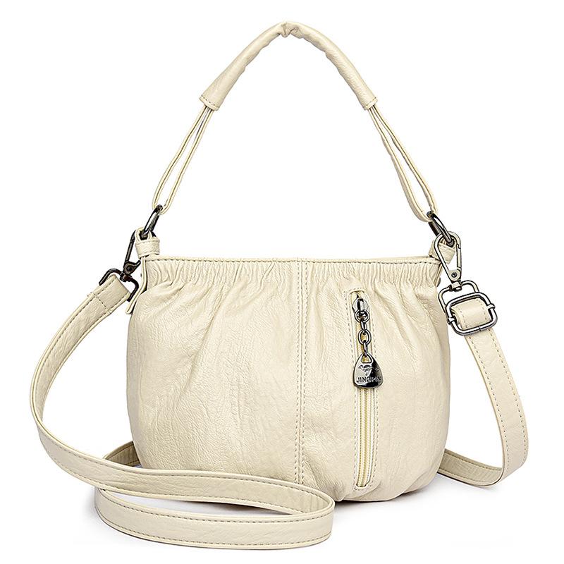 Ruffled Bag Women's Large Capacity Handbag, Simple Shoulder Bag for Women, Crossbody Bag