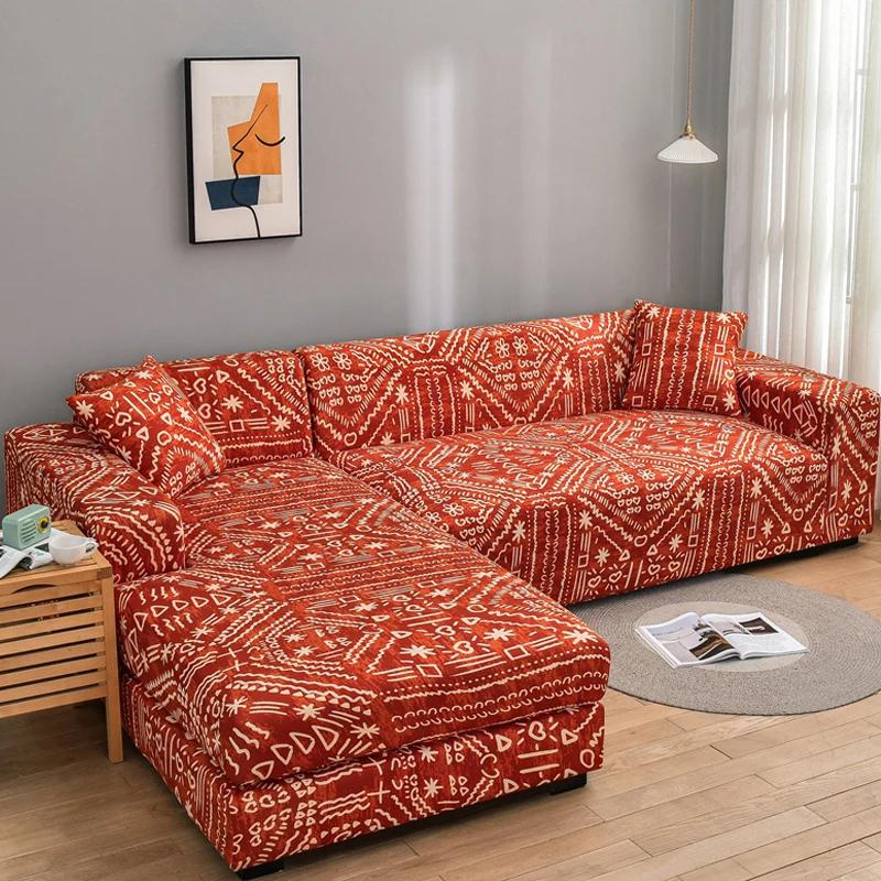 Elastic Sofa Cover 1/2/3/4 Seater L Shaped Corner Sofa Cover Protector For Living Room Stretch Cover For Sofa Couch Armchair