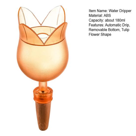 Goutteur d'eau Design Fleur Tulipe Pique Auto-arrosante Système d'irrigation goutte à goutte automatique Dispositif d'arrosage Outil d'irrigation pour la maison et le jardin