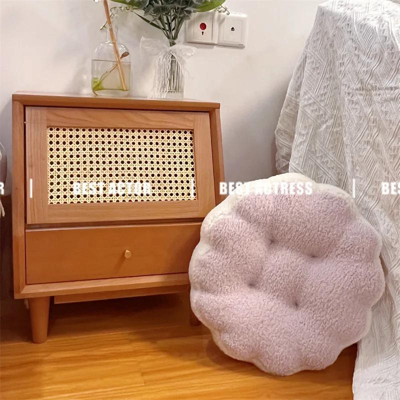 Cute Macaron Color Cushion Pillow Sofa Bed Sleeping Office Chair Cushion Soft Thick Bay Window Tatami Living Room Floor Mat