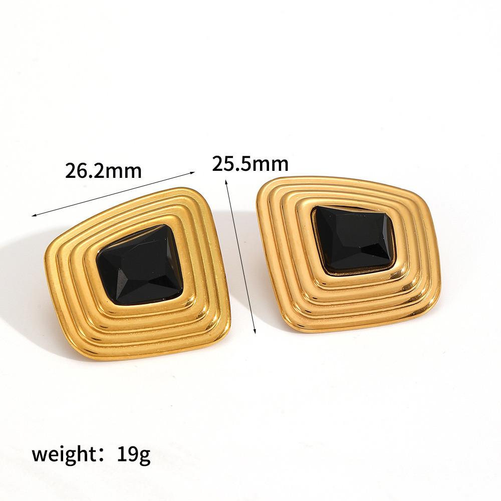 Set de Pendientes Geométricos de Acero Inoxidable para Mujer con Diseño Único para Entusiastas de la Moda