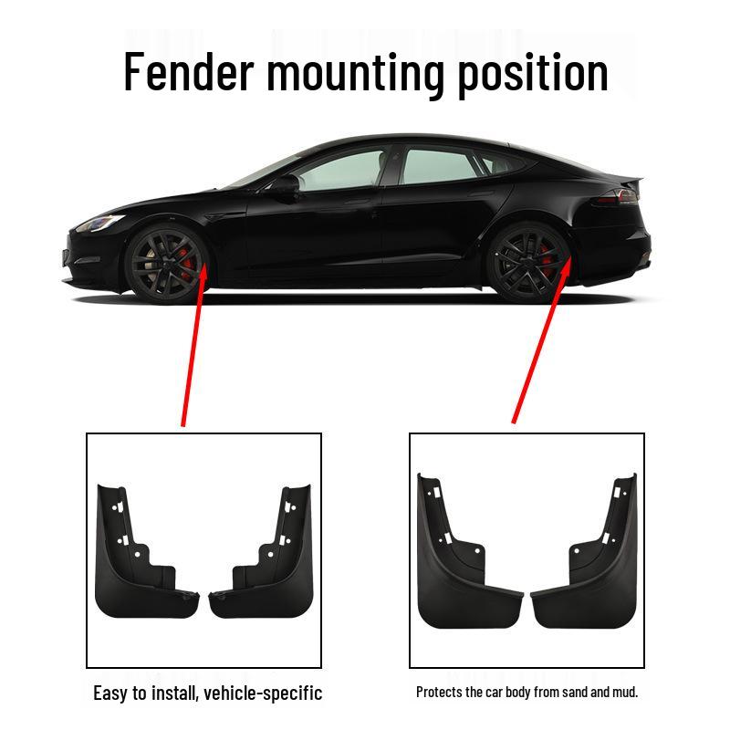 22-25 Tesla Model S Mud Flaps & Fender Guards Accessories