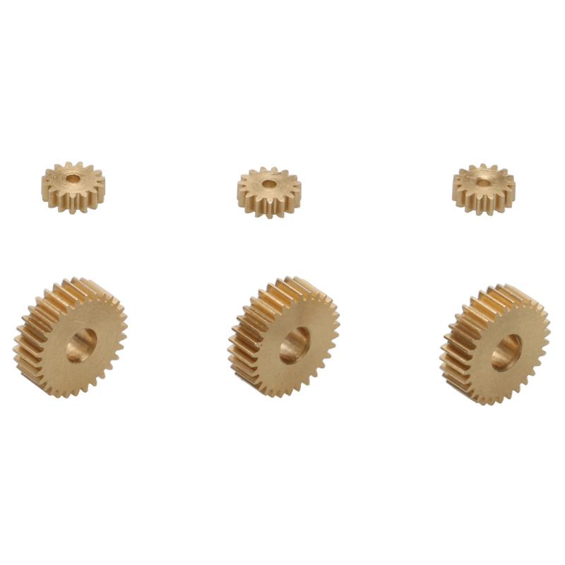 10PCS Modulus 0.2 Mini Brass Spur Gear 10T 12T 15T 20T 30T 40T Pinion Hole Dia.0.8/1/2mm Gears DIY RC Car Motor Shaft Connector