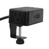 Desk Clamp Power Strip Desktop Mount Charging Station with 4 Outlets 4 USB Ports(2 USB C) 6.56ft for 3mm 45mm Thickness