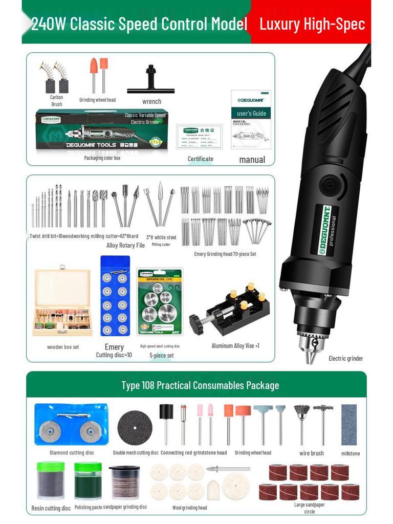 Menite High-Power Electric Grinder: Compact High-Speed Polishing, Cutting, and Engraving Tool.