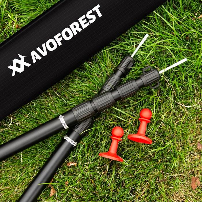 AVOFOREST Tarp Pole Extendable [Reinforced Lock Structure] Aluminum Tent Pole, 31mm Diameter (88-265cm Height), 2-Piece Set, Adjustable,