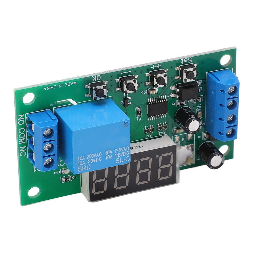 Multifunctional Pulse Counter Relay Board 0.1S To 9999999.9s 0.01s Accuracy 1 Channel Relay Module 12V