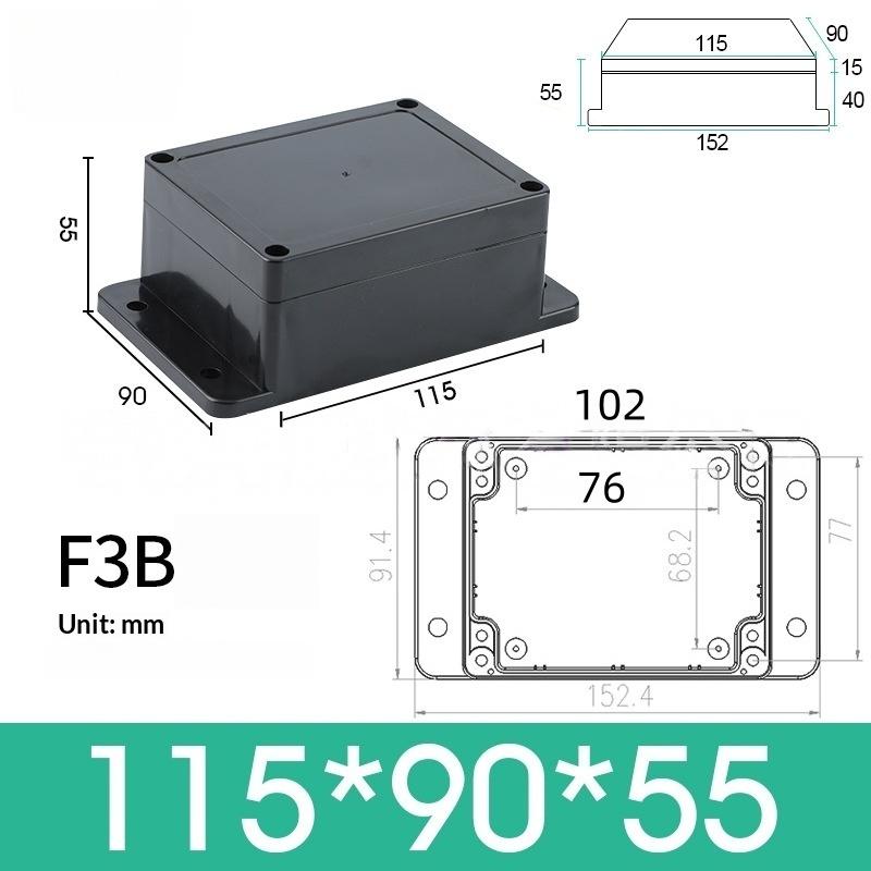 1/3 Stück Kunststoff Elektronik Projekt Instrumentengehäuse Ip65 Wasserdicht Schwarze Anschlussdose Outdoor Behälter Stromgehäuse Werkzeuge
