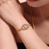 Devil's Eye Zircon Jewelry Set: Micro-Paved Titanium Steel Necklace, Bracelet & Earrings