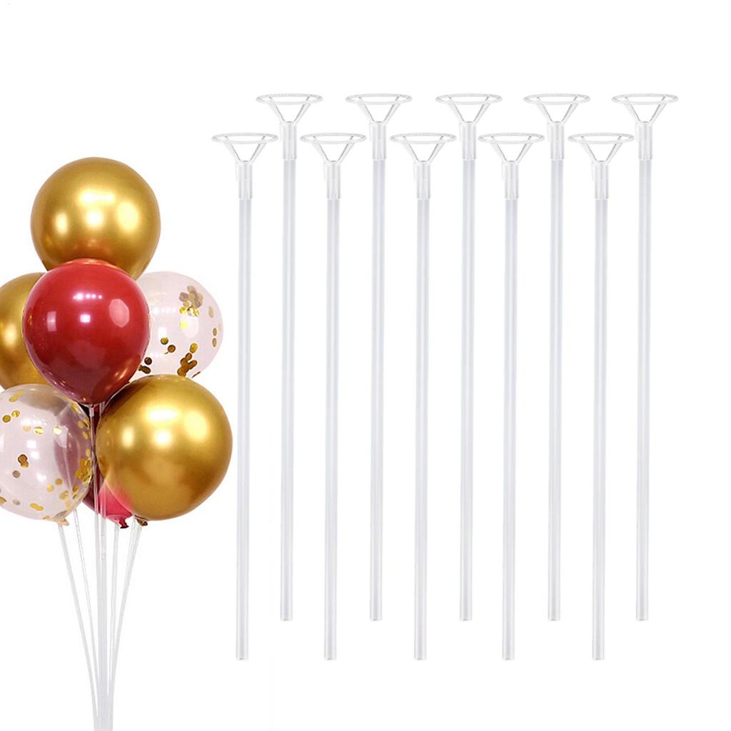 Sticks For Balloons 10 Pieces Flexible Assembly Holder Party Balloon Stand With Cups For Men Women Teens Kid Boys Girls Children