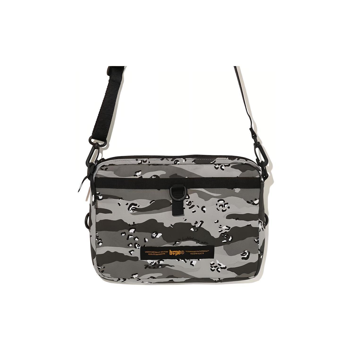 

New A BATHING APE Cotton Shoulder Bag, Crossbody Bag Unisex Multicolor 1H30-182-002 27.9*3.0*20.1CM