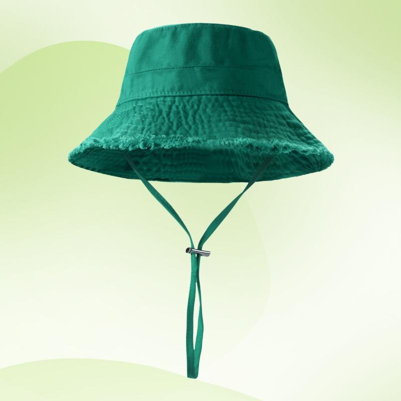 Raw Edge Red Bucket Hat Women's Summer Versatile Thin Big Brim Showing Small Face Outdoor Basin Hat Tide