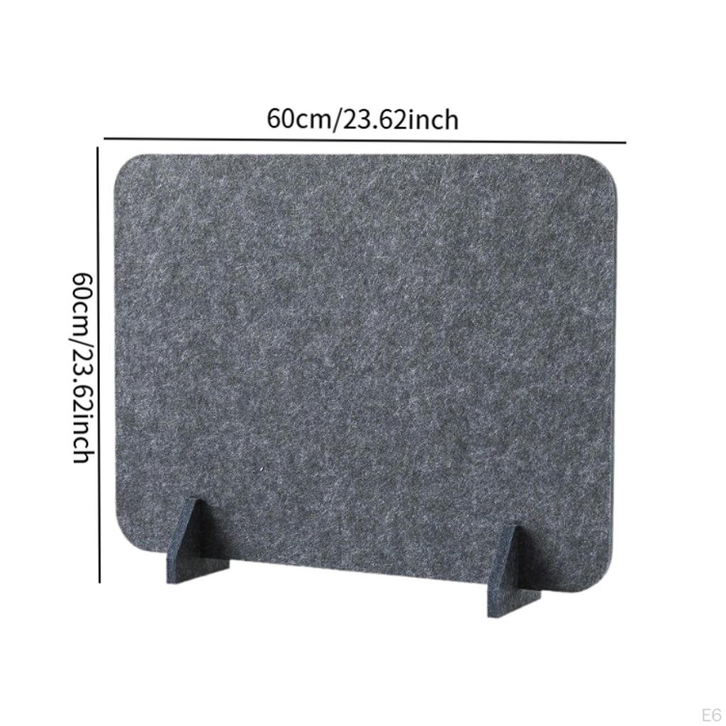 Acoustic Desk Divider with Support Feet Freestanding Privacy Panel, Furniture Partition for