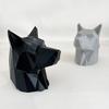 3D Printed Wolf Head Ornament Red Home Office Desktop Trailer Hat Statue Sculpture Coupling Cover