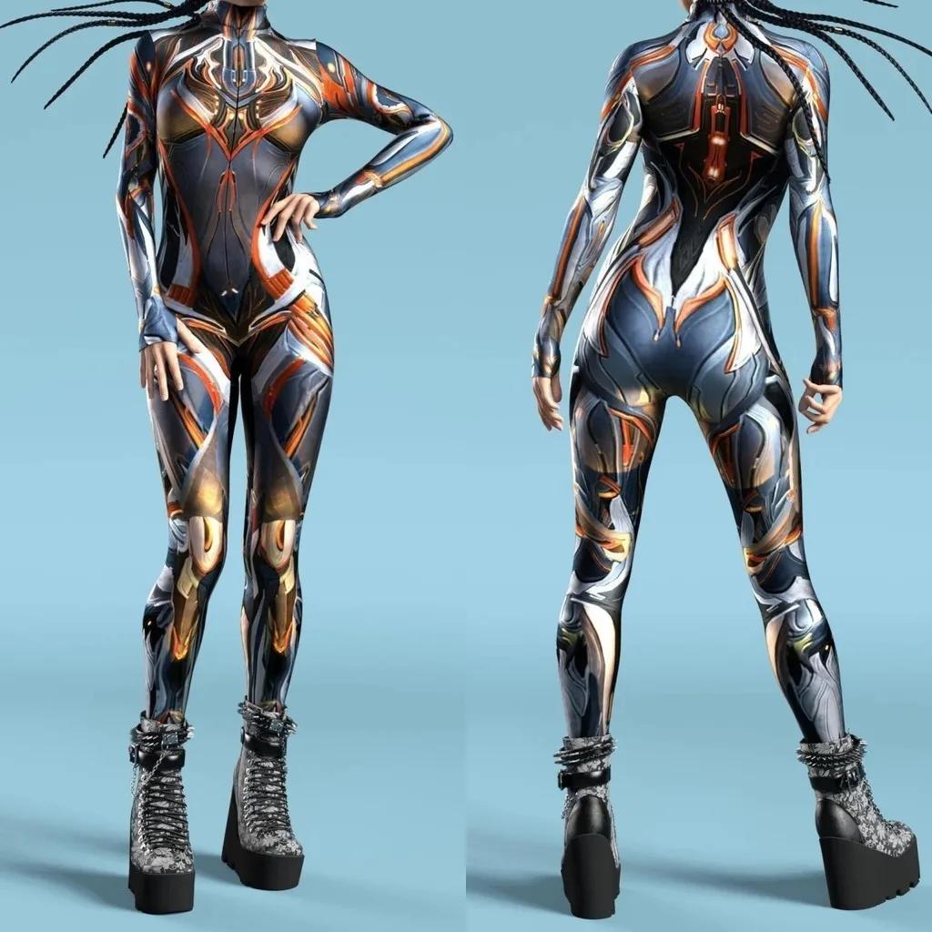 Costume de Scenă cu Imprimare Digitală 3D Adulți Evenimente de Halloween Petrecere Tematică Carnaval Costum Cosplay Joc de Rol Salopetă