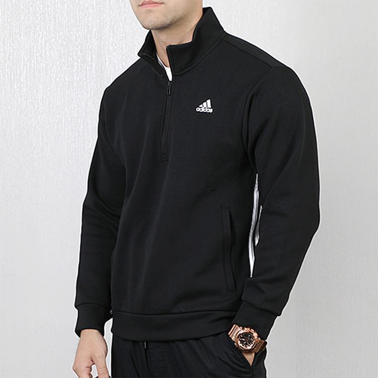 adidas M MH 3S Half-Zip Sports Jacket Men Jackets Black EB5280