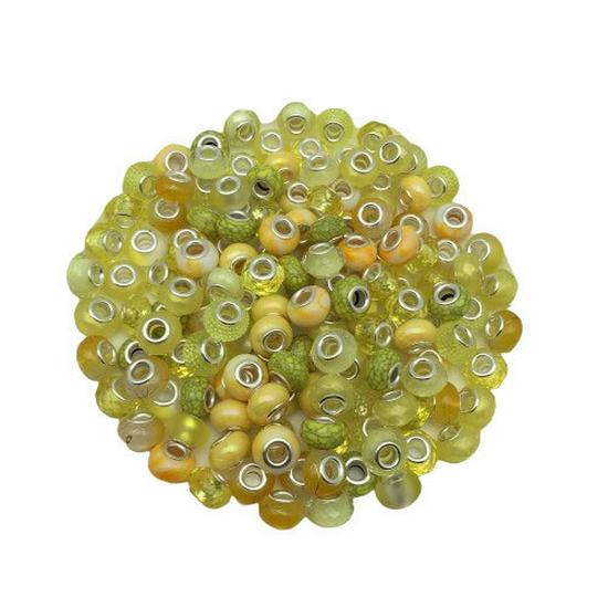 Handmade DIY Jewelry Set: 10 Colorful Beaded Bracelets with Pendants and Large Hole Beads