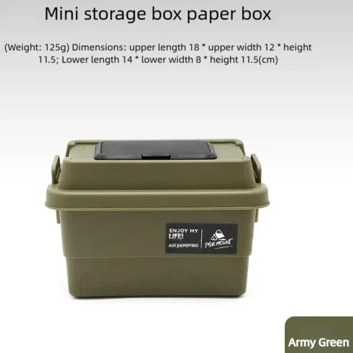 Camping Tissuefodral Skrivbord Servettpapper Förvaringslåda Bärbar Utomhus Picknick Kryddflaska Organizerlåda