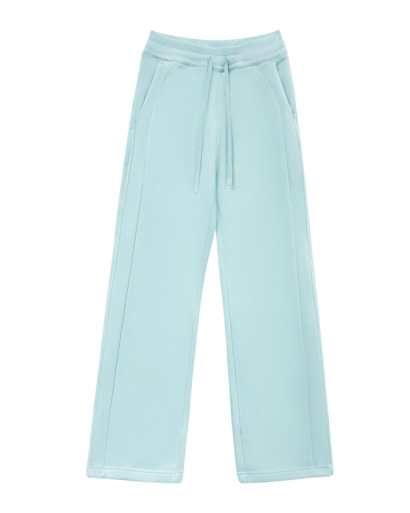 Autumn and winter sweatpants fleece sweater pants women's wide-leg pants loose high-waisted sports straight pants warm and casual