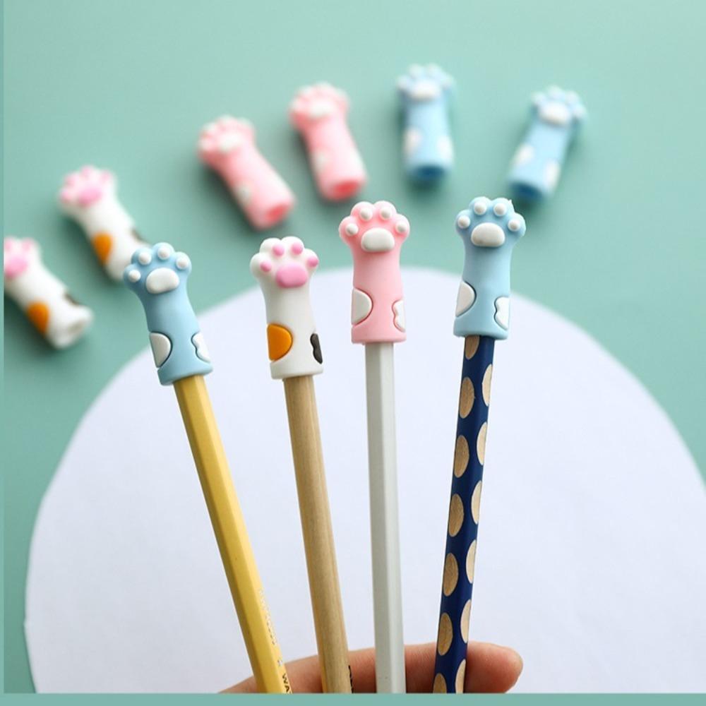 Student Supplies Cat Claw Pencil Cap Silica Gel Pencil Extender New Pen Cap