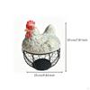 Chicken Egg Basket Farmhouse Style Hen Storage Rustic Charm Cockerel