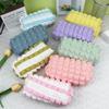 Soft Puff Pencil Case Large Capacity Pleated Pen Organizer Smooth Zipper Makeup Bag for School Travel Multi-Purpose Storage Pouch
